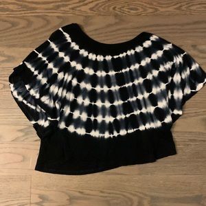 Justice Blue and White off the shoulder